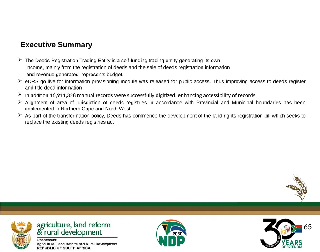 DALRRD ANNUAL REPORT 2024/25 FINANCIAL YEAR - slide 65 of 71
