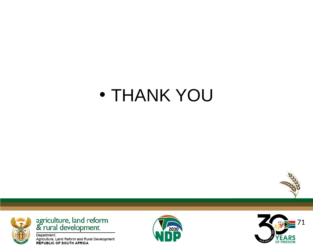 DALRRD ANNUAL REPORT 2024/25 FINANCIAL YEAR - slide 71 of 71