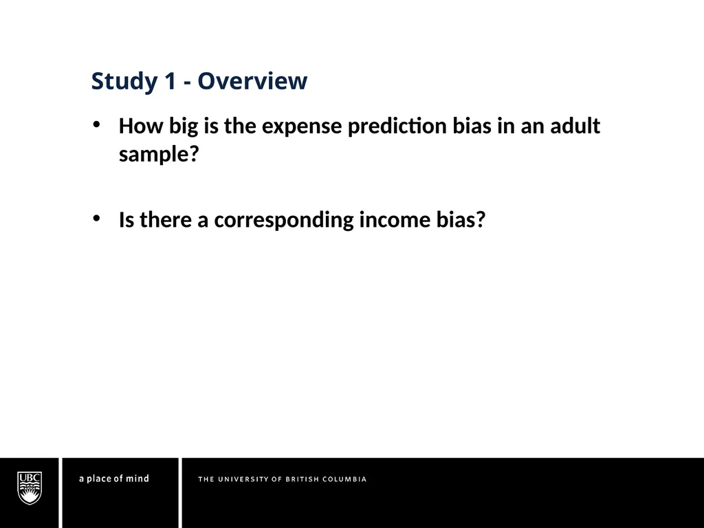 Understanding the Expense Prediction Bias Chuck - slide 5 of 28