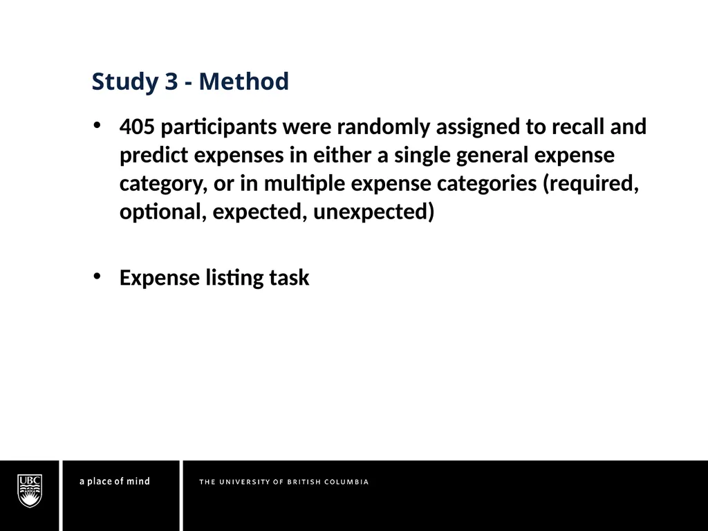 Understanding the Expense Prediction Bias Chuck - slide 17 of 28