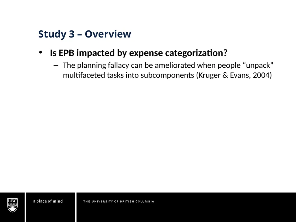 Understanding the Expense Prediction Bias Chuck - slide 15 of 28