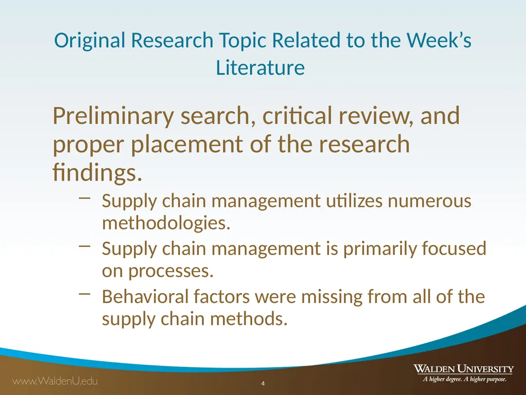 Discussion: Supply Chain Management Strategy - slide 4 of 15