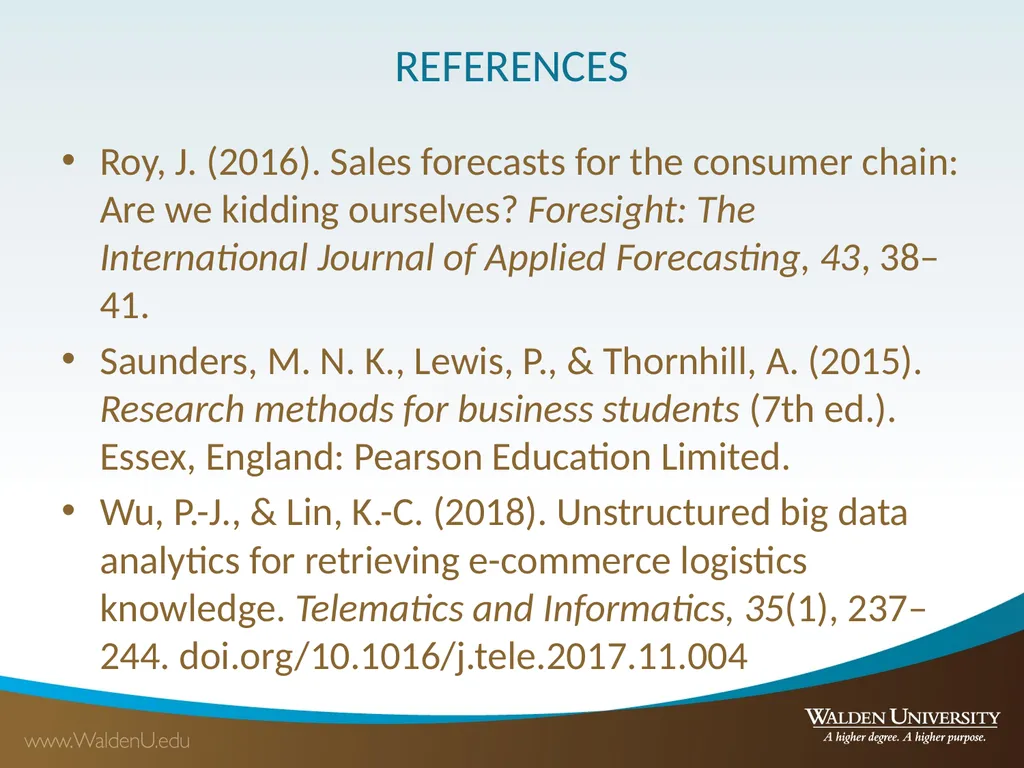Discussion: Supply Chain Management Strategy - slide 15 of 15