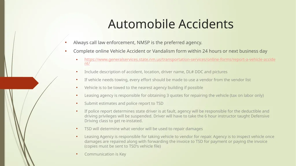 Transportation Services Division/SCFA Mission: To - slide 12 of 20
