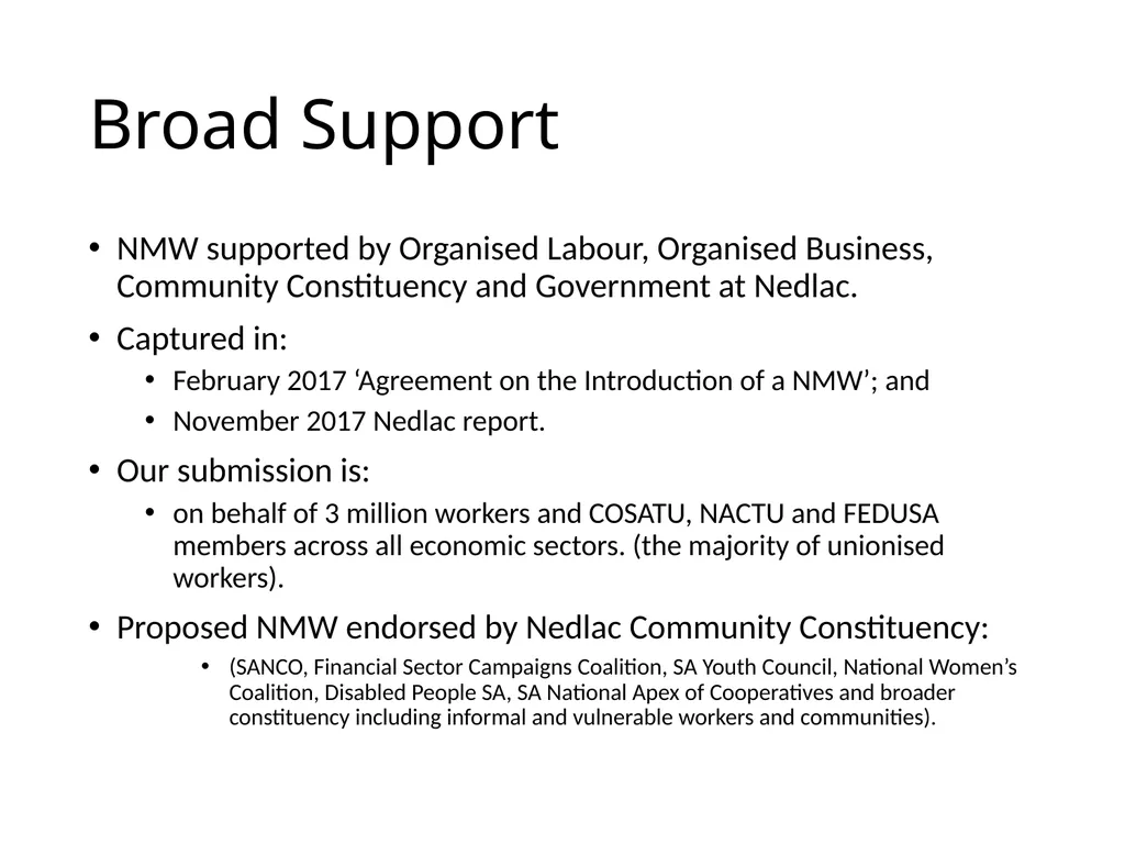 Joint Organised Labour COSATU FEDUSA NACTU - slide 3 of 31