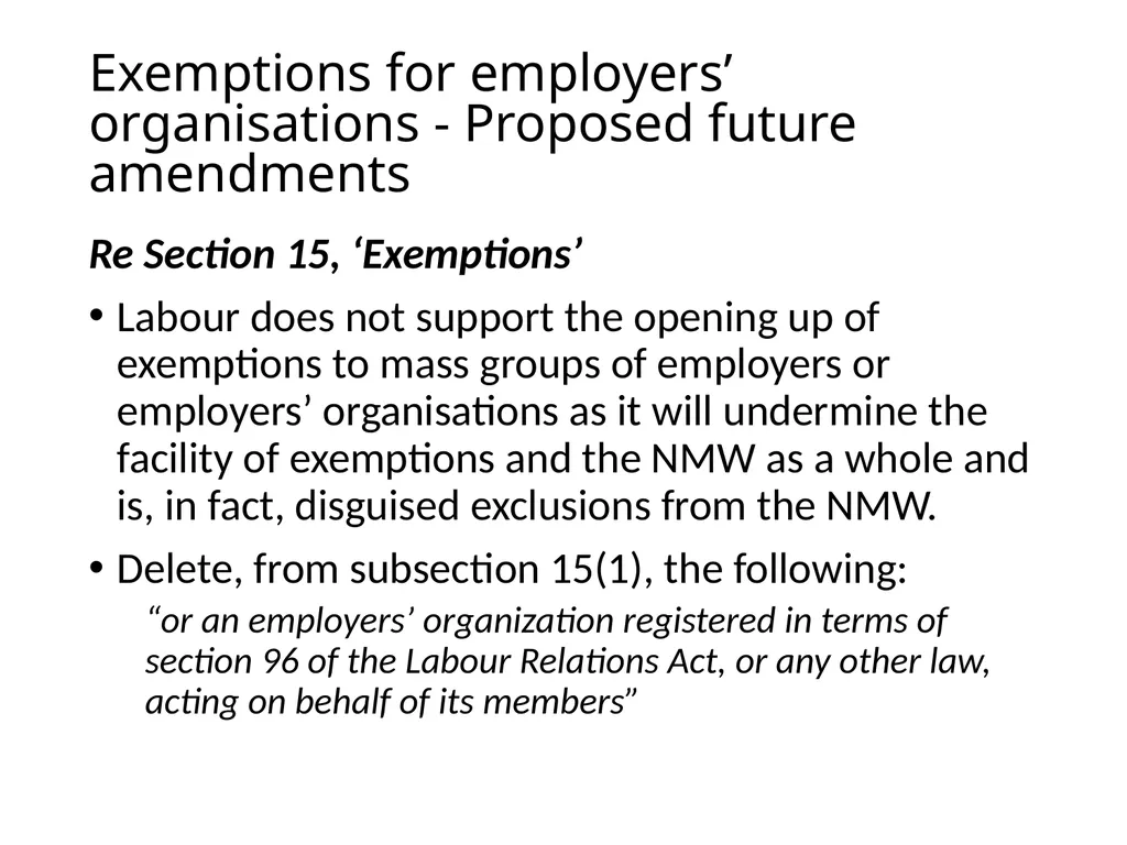 Joint Organised Labour COSATU FEDUSA NACTU - slide 14 of 31