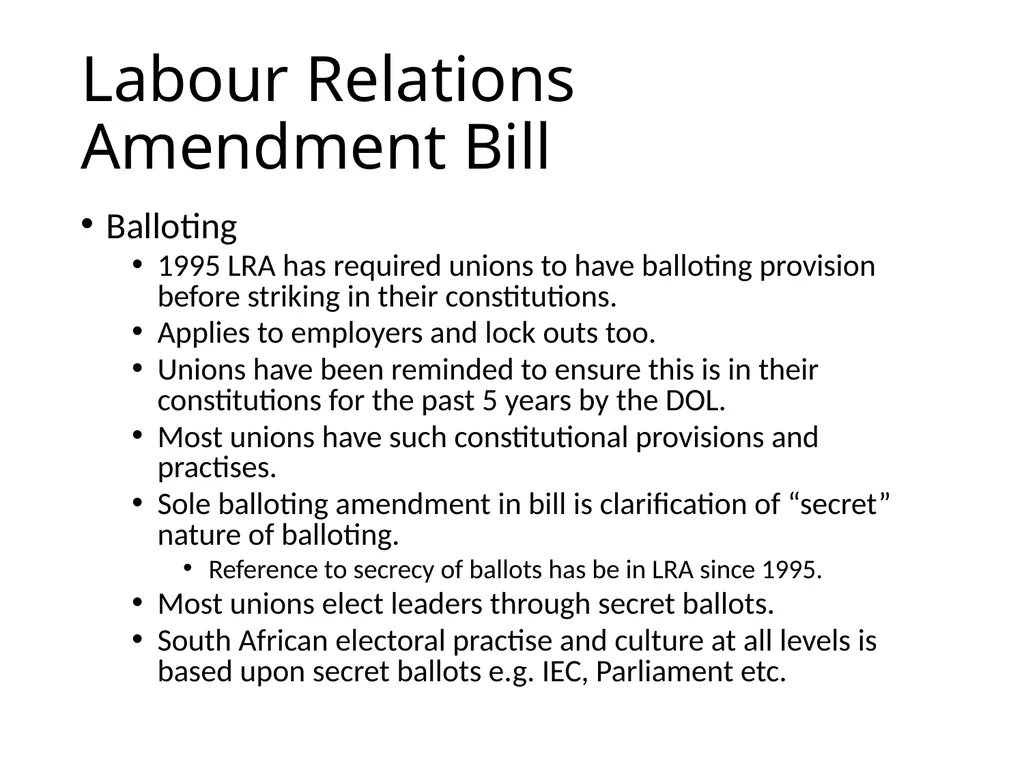 Joint Organised Labour COSATU FEDUSA NACTU - slide 20 of 31