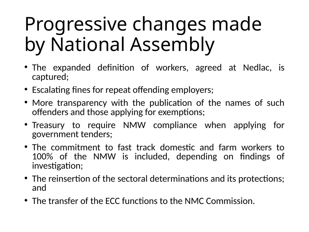 Joint Organised Labour COSATU FEDUSA NACTU - slide 8 of 31