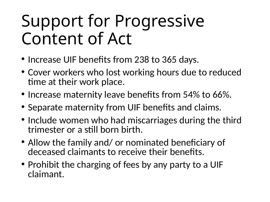 Joint Organised Labour COSATU FEDUSA NACTU - slide 29 of 31