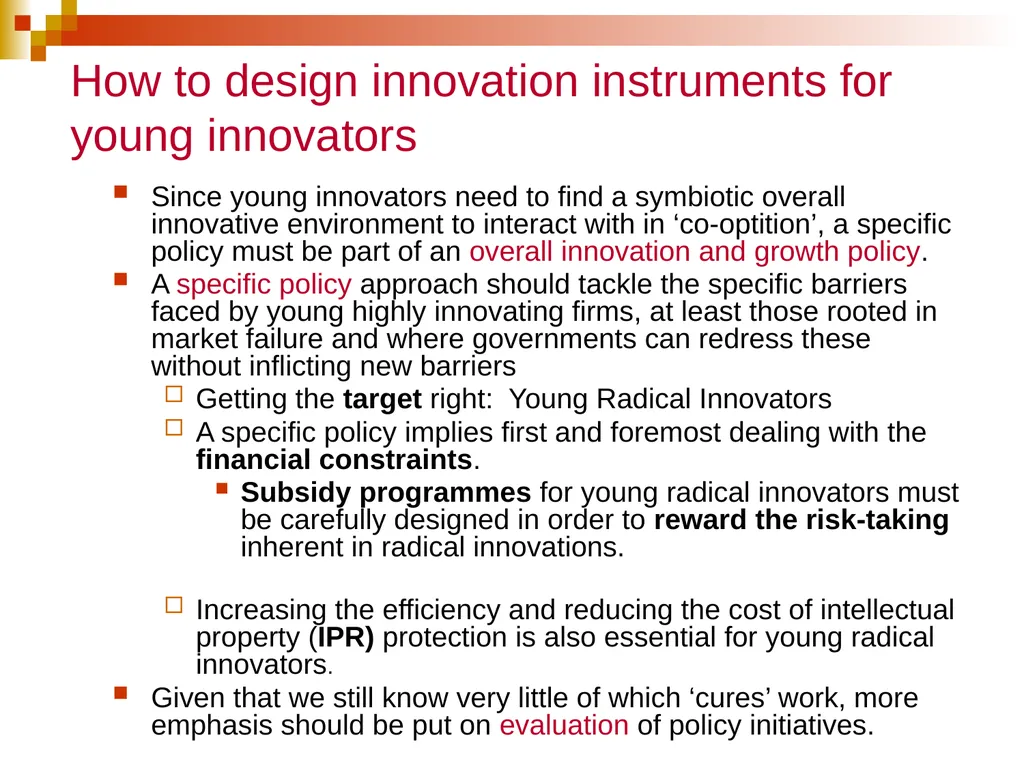 EU growth, innovation, entrepreneurship and the - slide 28 of 29