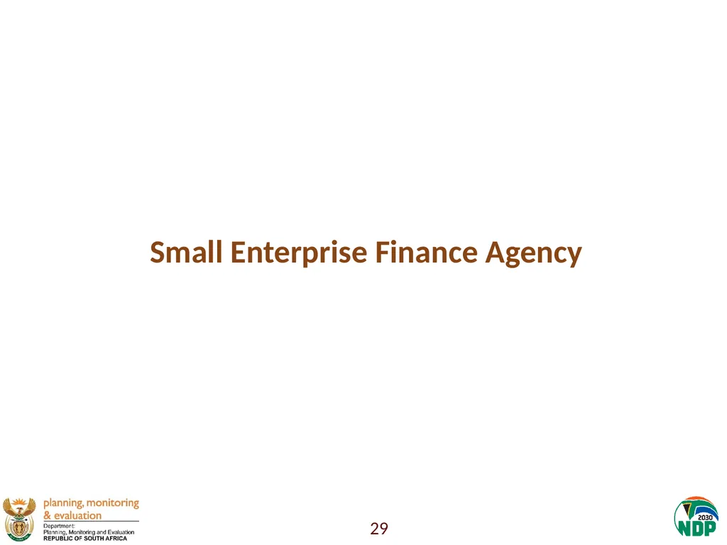 Presentation to the Portfolio Committee on Small - slide 29 of 43