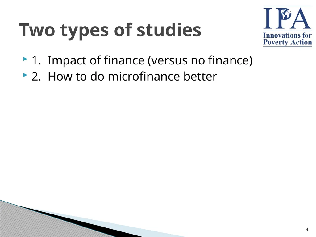 Microfinance: Building Better Products through - slide 4 of 29