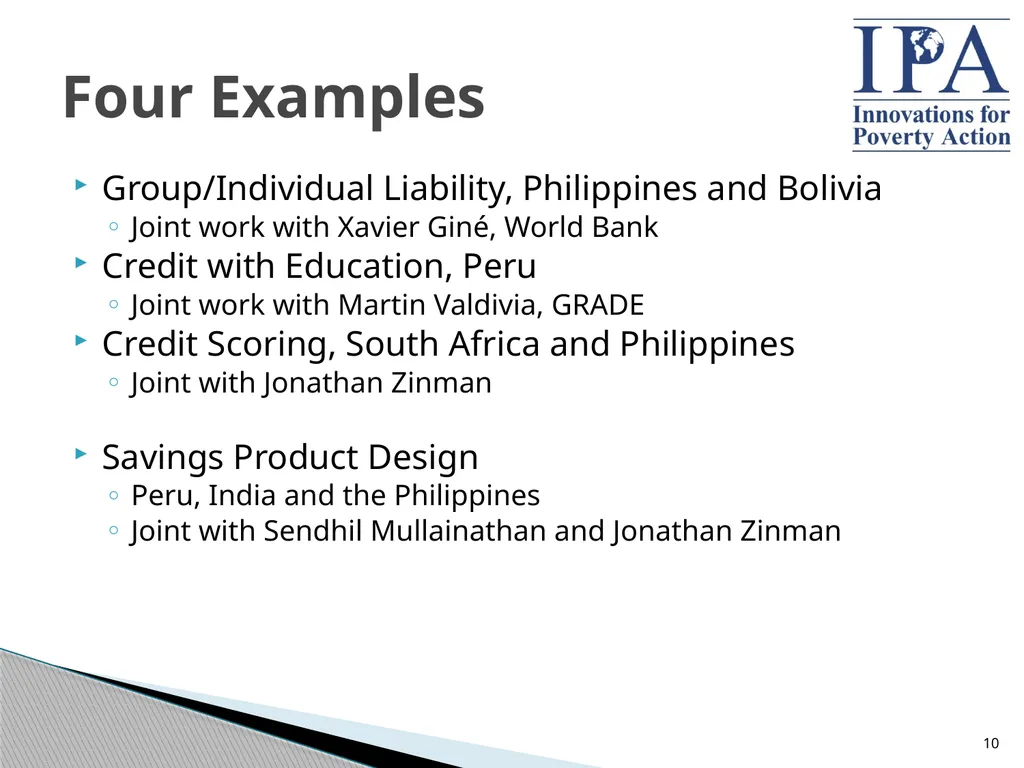 Microfinance: Building Better Products through - slide 10 of 29