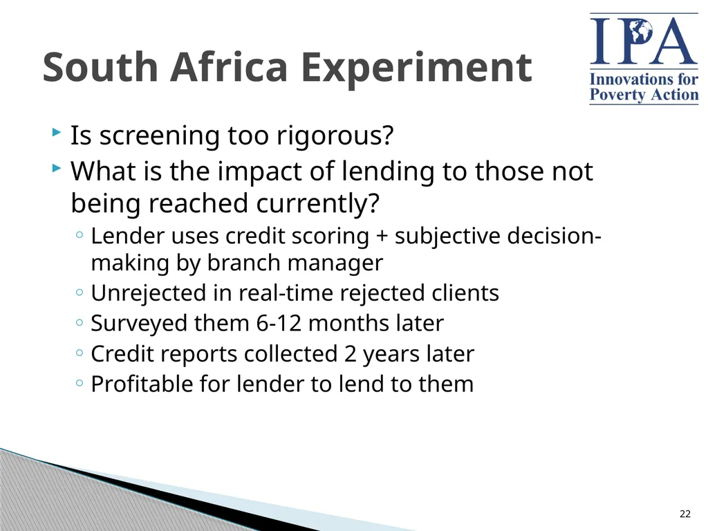 Microfinance: Building Better Products through - slide 22 of 29