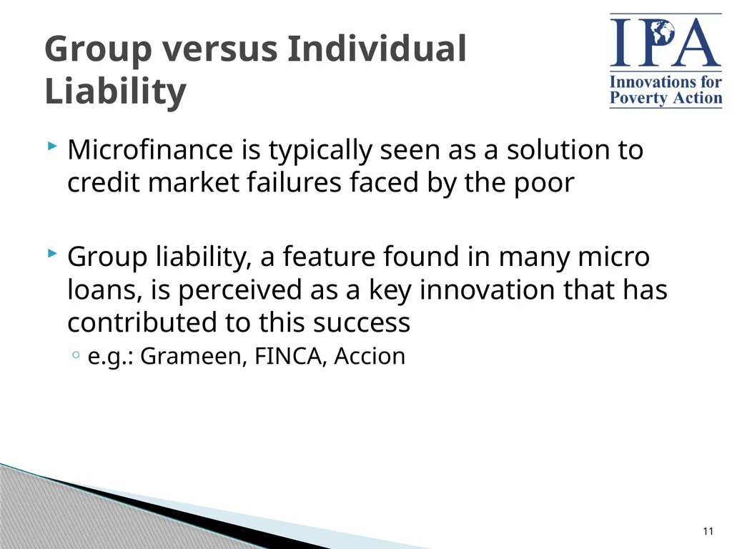 Microfinance: Building Better Products through - slide 11 of 29