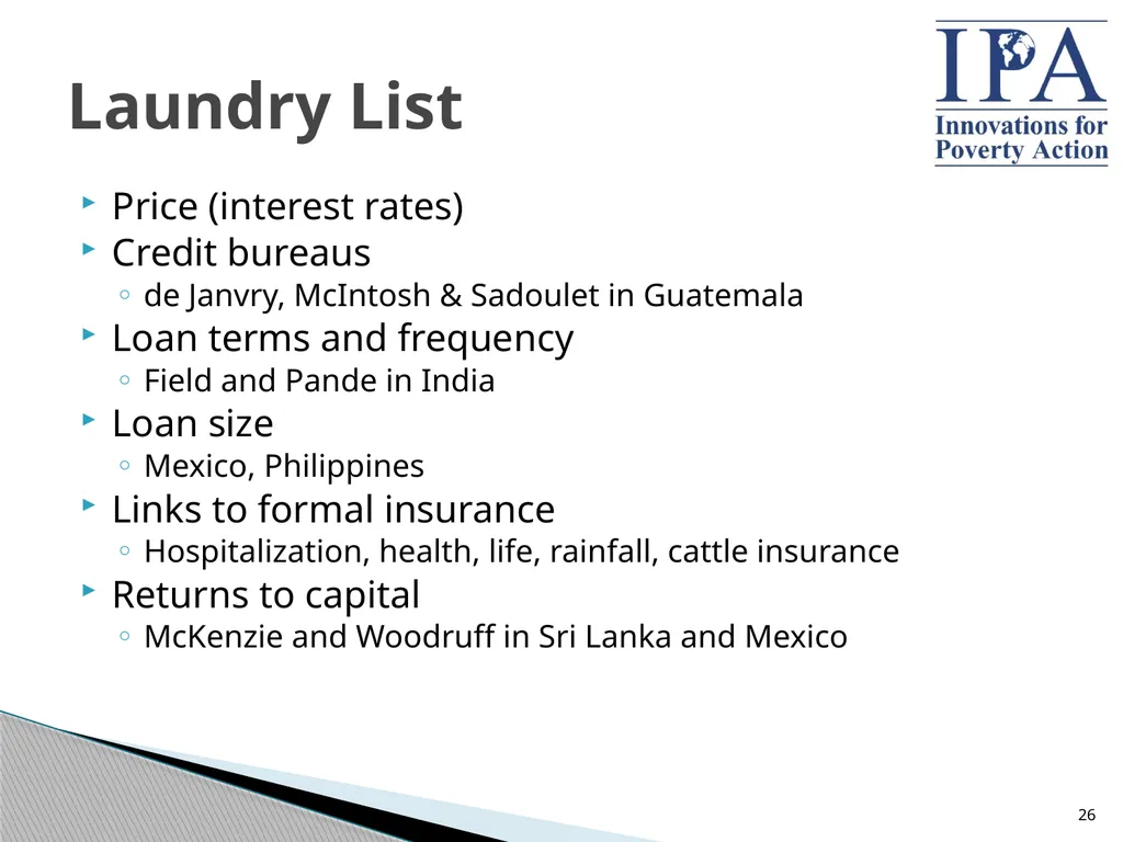 Microfinance: Building Better Products through - slide 26 of 29