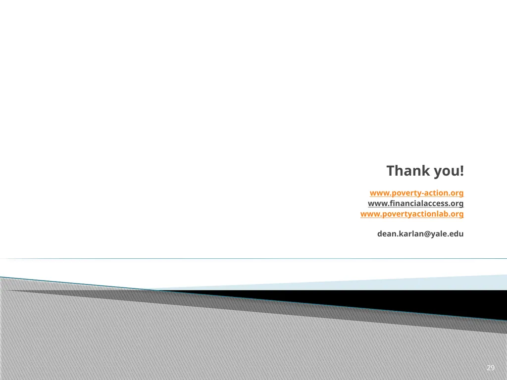Microfinance: Building Better Products through - slide 29 of 29