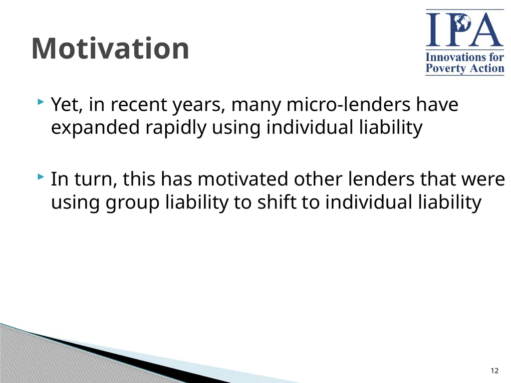 Microfinance: Building Better Products through - slide 12 of 29