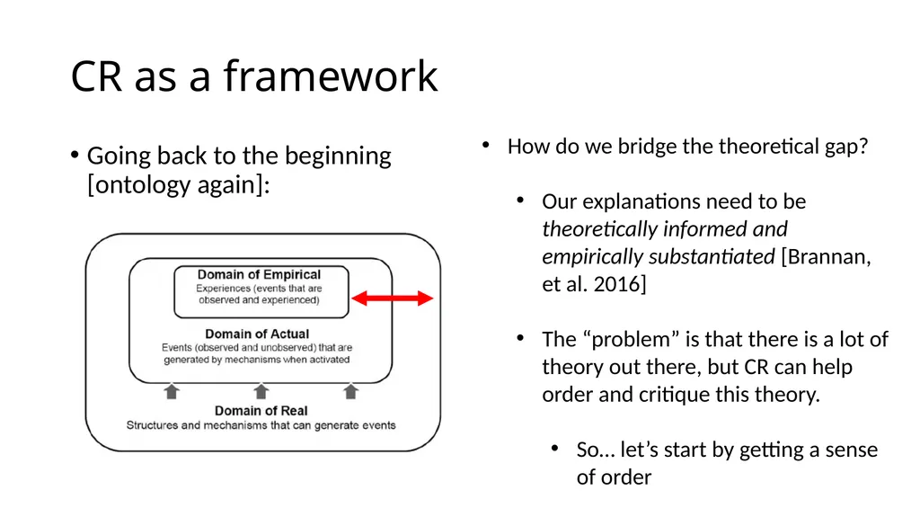 Critical Realism as a Framework Steve Vincent - slide 3 of 22