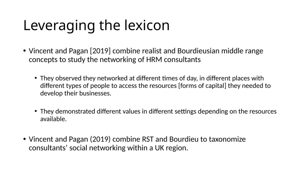 Critical Realism as a Framework Steve Vincent - slide 18 of 22