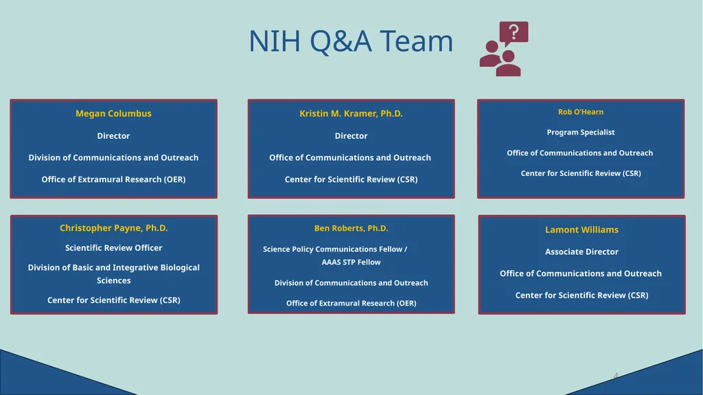 NIH GRANTS PROCESS: A WALK-THROUGH FOR BEGINNERS - slide 4 of 22