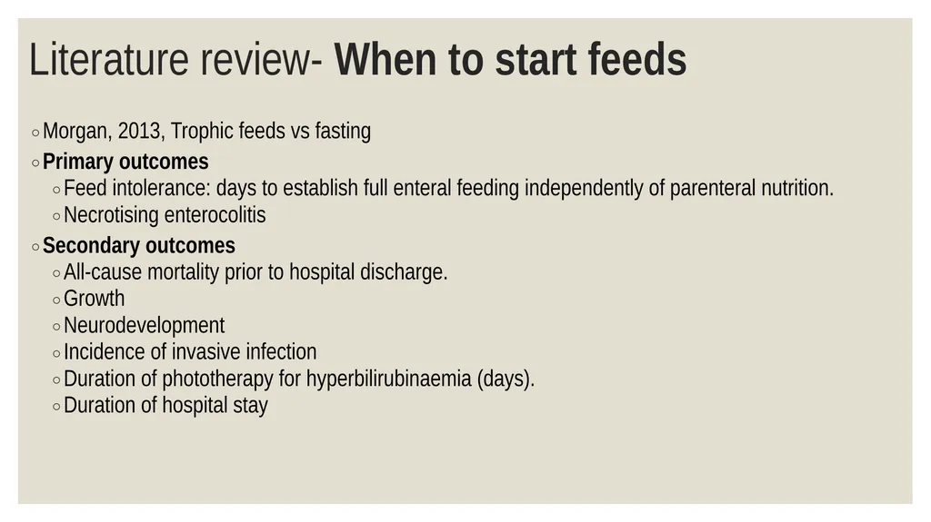 Systematic review: feeding practices for LBW - slide 10 of 21