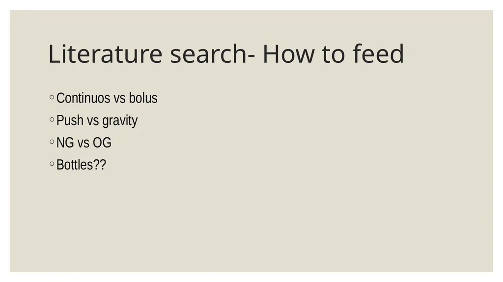 Systematic review: feeding practices for LBW - slide 15 of 21