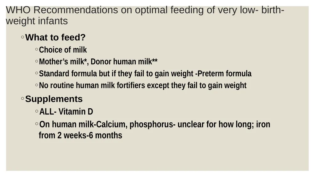 Systematic review: feeding practices for LBW - slide 19 of 21