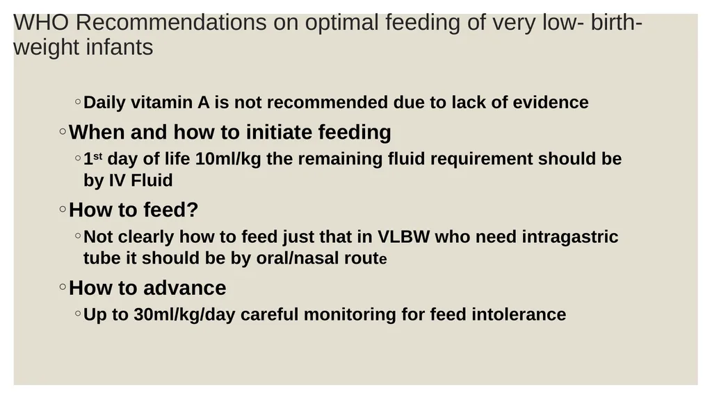 Systematic review: feeding practices for LBW - slide 20 of 21
