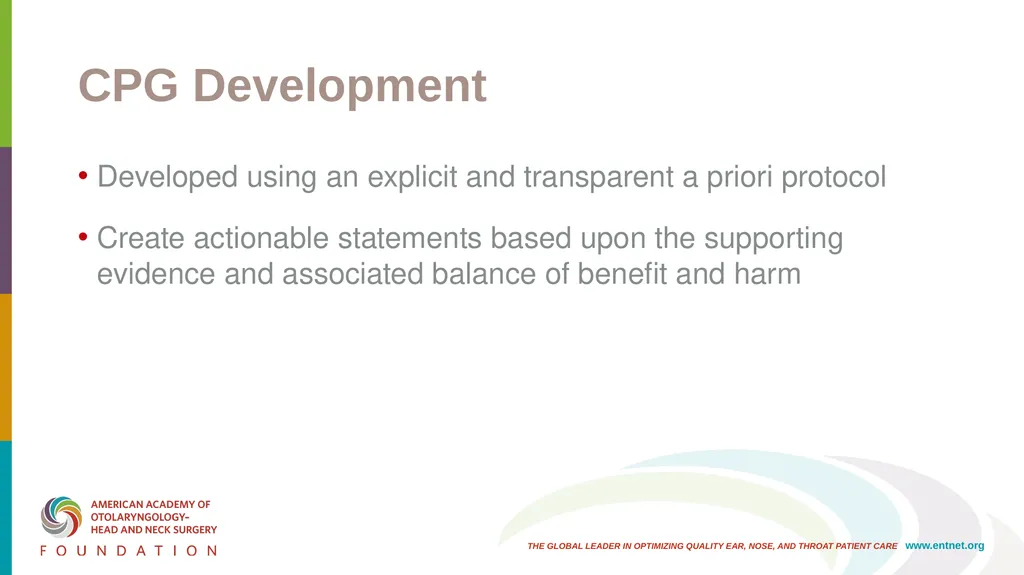 AAO-HNSF Clinical Practice Guideline: Improving - slide 8 of 46