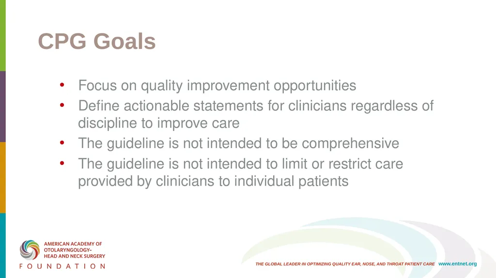 AAO-HNSF Clinical Practice Guideline: Improving - slide 7 of 46