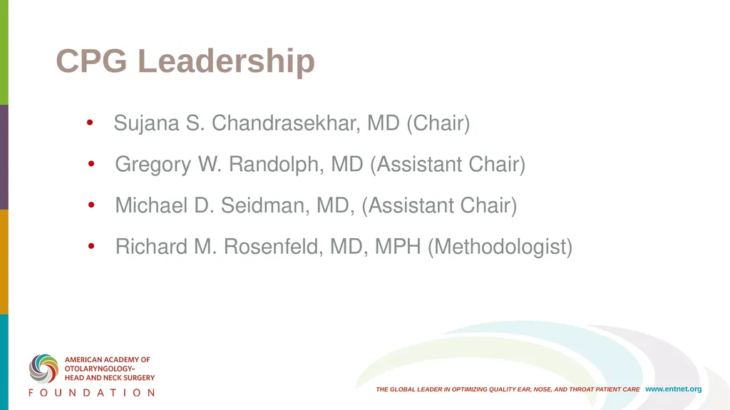 AAO-HNSF Clinical Practice Guideline: Improving - slide 5 of 46