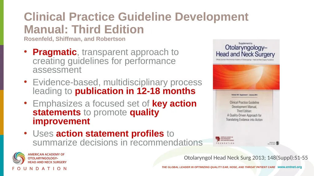 AAO-HNSF Clinical Practice Guideline: Improving - slide 4 of 46