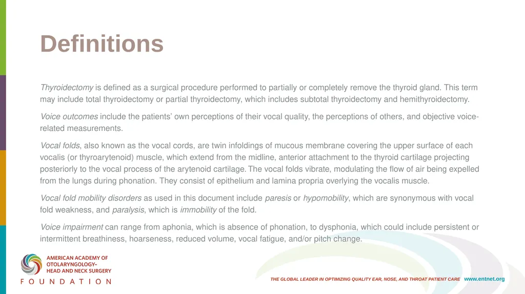 AAO-HNSF Clinical Practice Guideline: Improving - slide 12 of 46