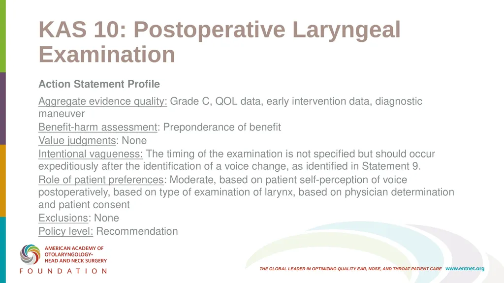 AAO-HNSF Clinical Practice Guideline: Improving - slide 34 of 46