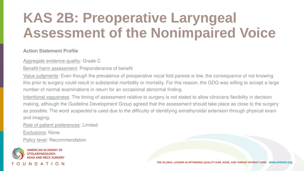 AAO-HNSF Clinical Practice Guideline: Improving - slide 18 of 46