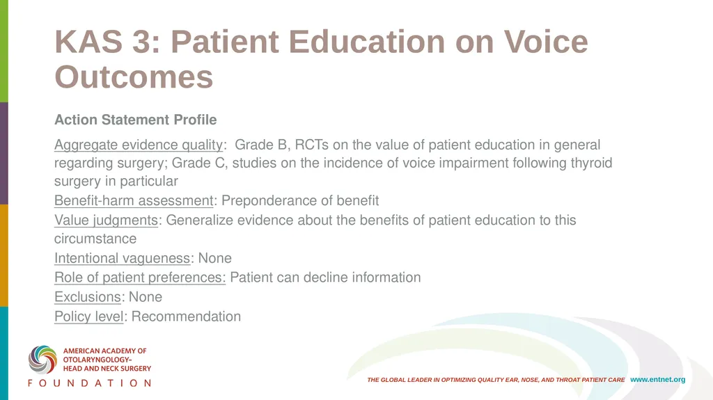 AAO-HNSF Clinical Practice Guideline: Improving - slide 20 of 46