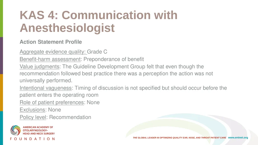 AAO-HNSF Clinical Practice Guideline: Improving - slide 22 of 46