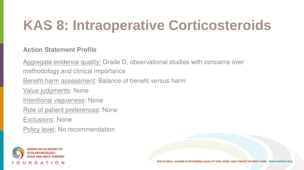 AAO-HNSF Clinical Practice Guideline: Improving - slide 30 of 46