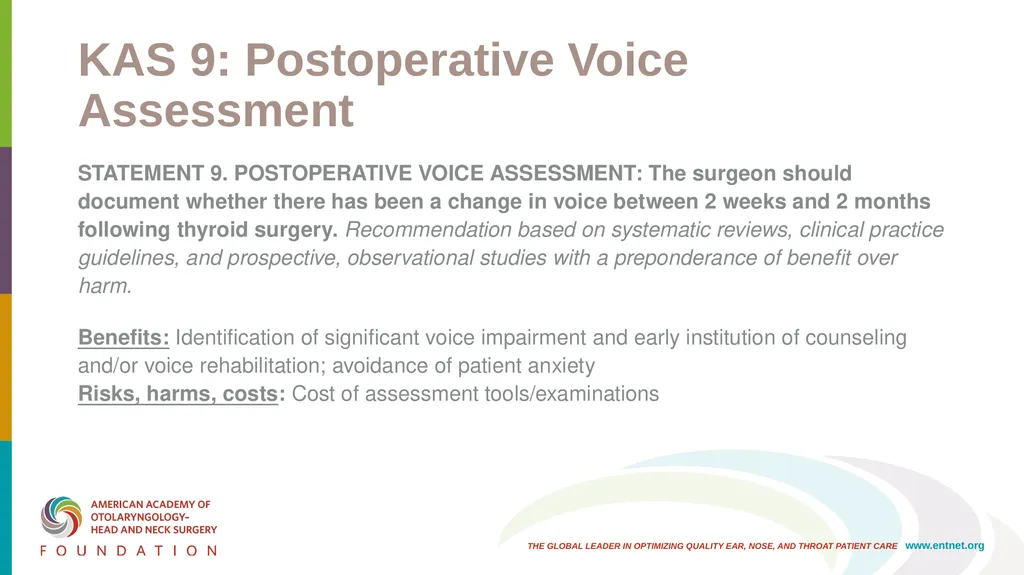 AAO-HNSF Clinical Practice Guideline: Improving - slide 31 of 46