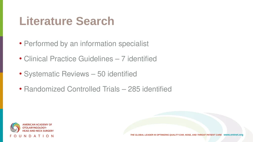 AAO-HNSF Clinical Practice Guideline: Improving - slide 9 of 46