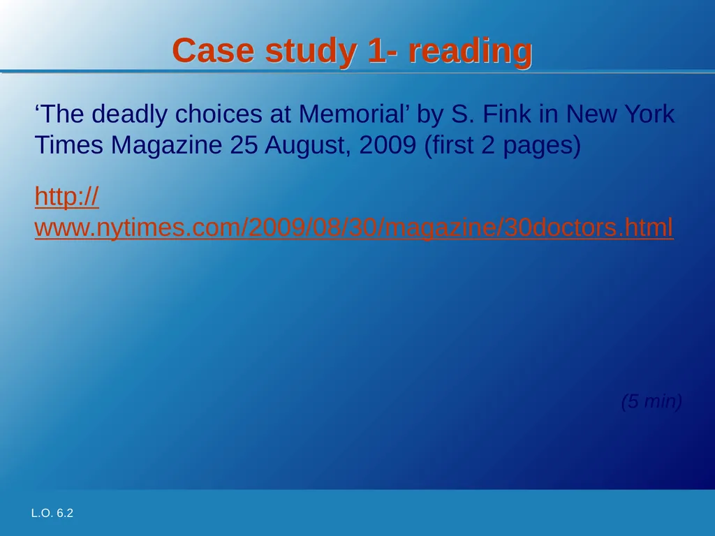 Learning Objective 6.2 Understand how criteria for - slide 6 of 18