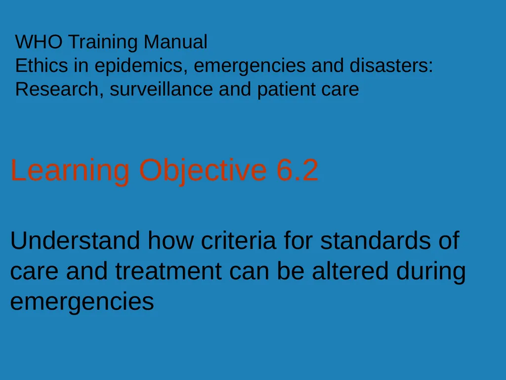 Learning Objective 6.2 Understand how criteria for - slide 1 of 18