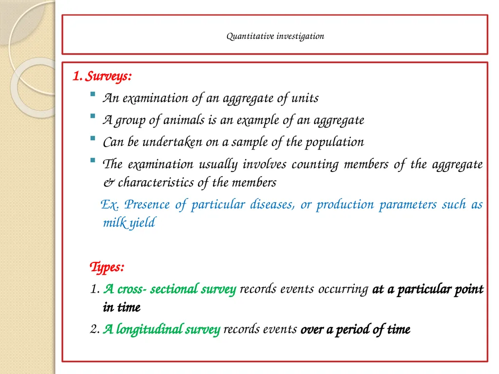 Components of epidemiology First component: data - slide 3 of 31