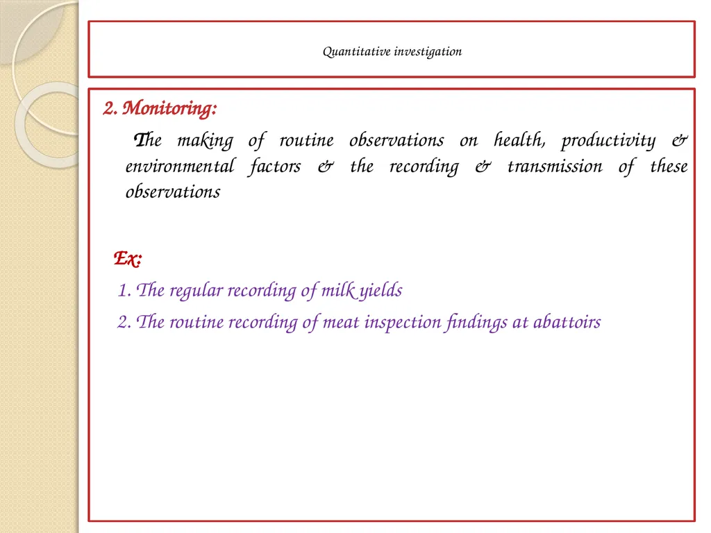Components of epidemiology First component: data - slide 5 of 31