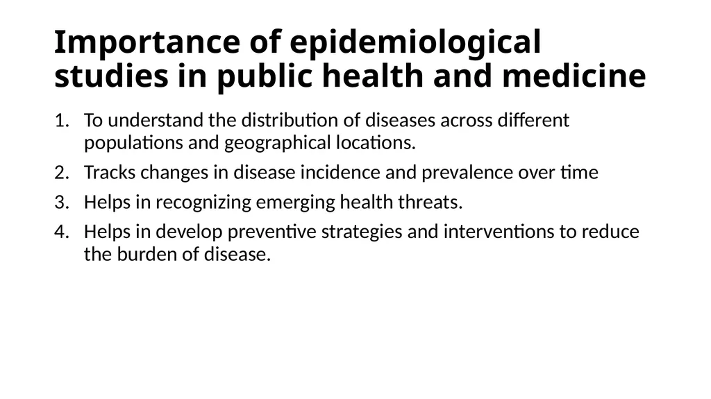 Classification of Epidemiological Studies - slide 4 of 14