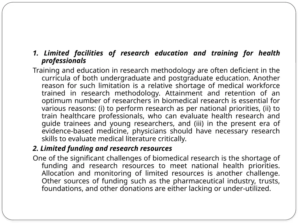The Challenges for Health Care Research in India - slide 2 of 5