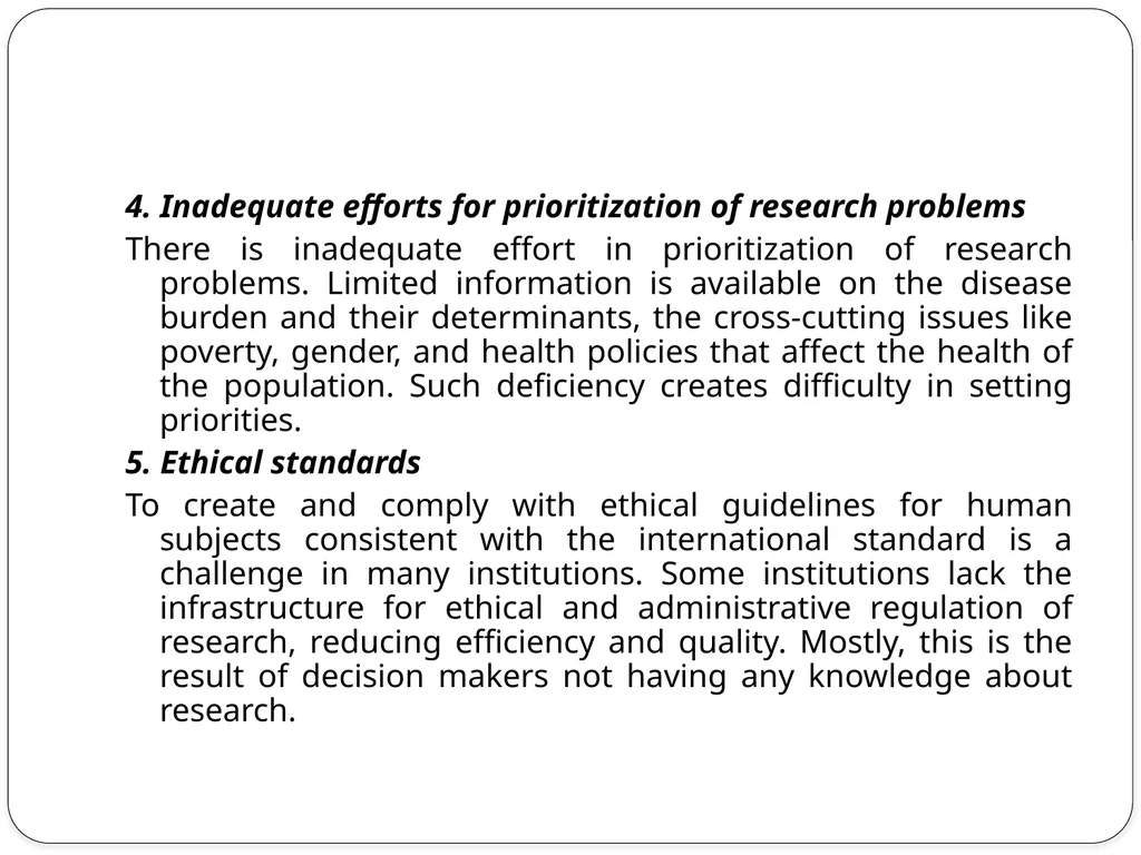 The Challenges for Health Care Research in India - slide 4 of 5