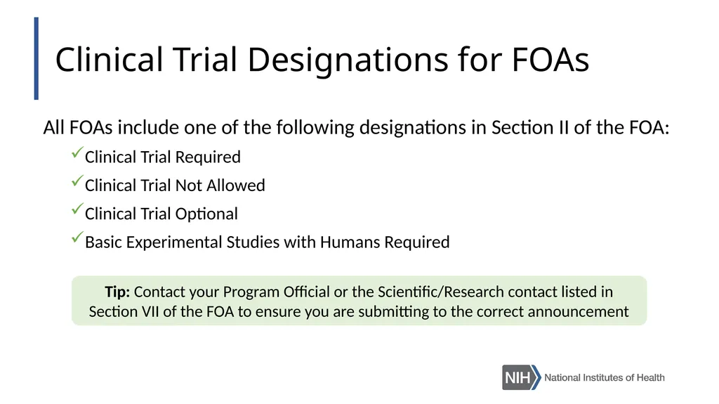 Doing Human Subjects Research? Changing NIH - slide 16 of 31