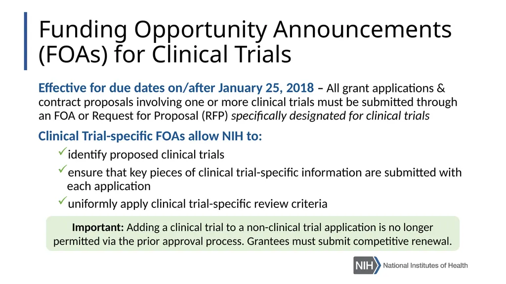 Doing Human Subjects Research? Changing NIH - slide 14 of 31